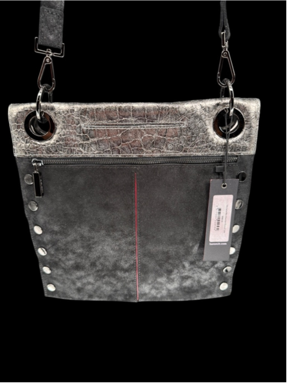 Women's Hammitt Montana Reversible Crossbody Bag One Size Silver Black - Picture 3 of 4